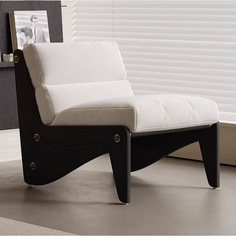 

# Modern Luxury Accent Chair Minimalist Solid Wood Leisure Chair Room Balcony Home Decor Trending