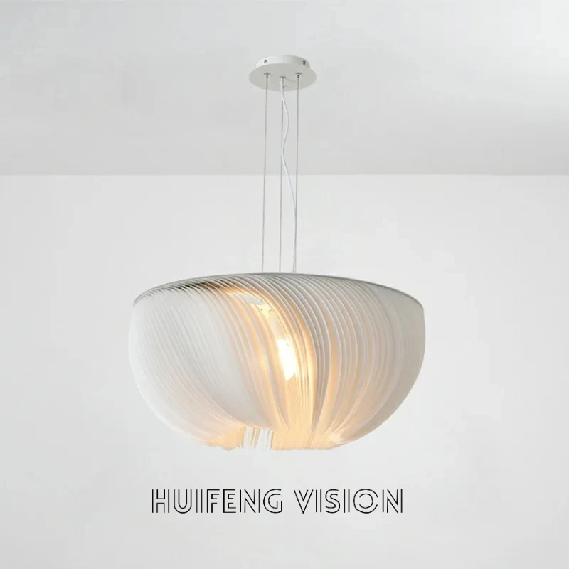 

Parchment Art White Modern LED Pendant Lamp for Ceiling Dining Room Living Room Home Decoration