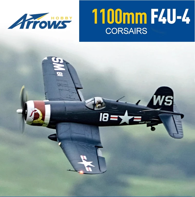 Arrows Hobby 1.1m Wingspan F4U-4 Corsairs RC  Fighter-bomber Model Propeller Plane PNP/ARF Version