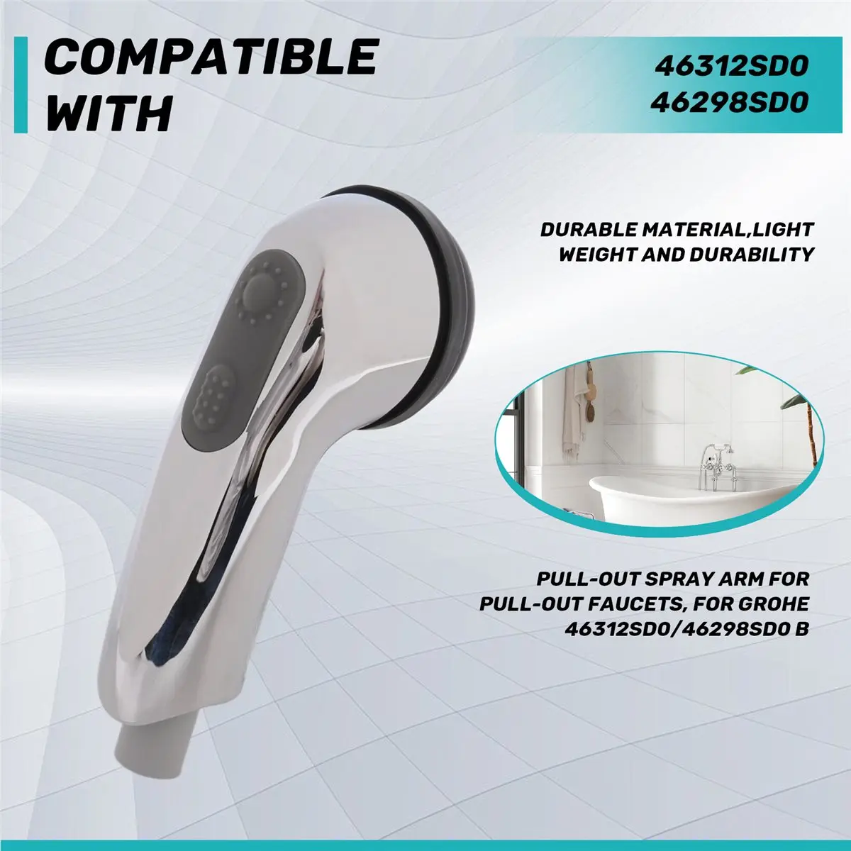 DT81 Pull-Out Spray Arm for GROHE Pull-Out Faucets, for GROHE 46312SD0/46298SD0 B
