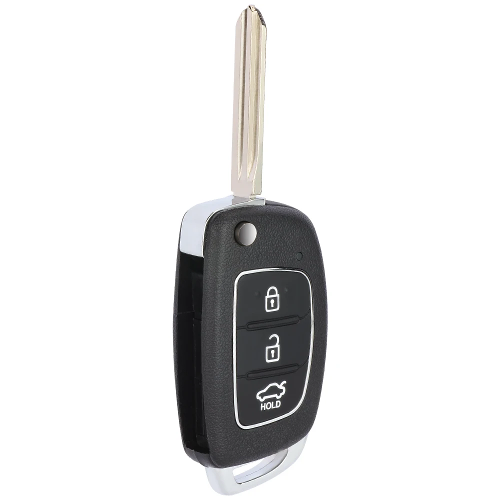 KEYECU 3 Buttons 433MHz ID46 Chip for Hyundai Elantra 2014 2015 2016 Auto Flip Remote Control Key Fob FCC ID: OKA-865T