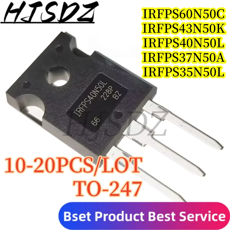 

N-канальные мощные MOS-транзисторы【10-20 шт./лот】 IRFPS60N50C IRFPS43N50K IRFPS40N50L IRFPS37N50A IRFPS35N50L TO-247 N-канальные силовые MOSF-транзисторы