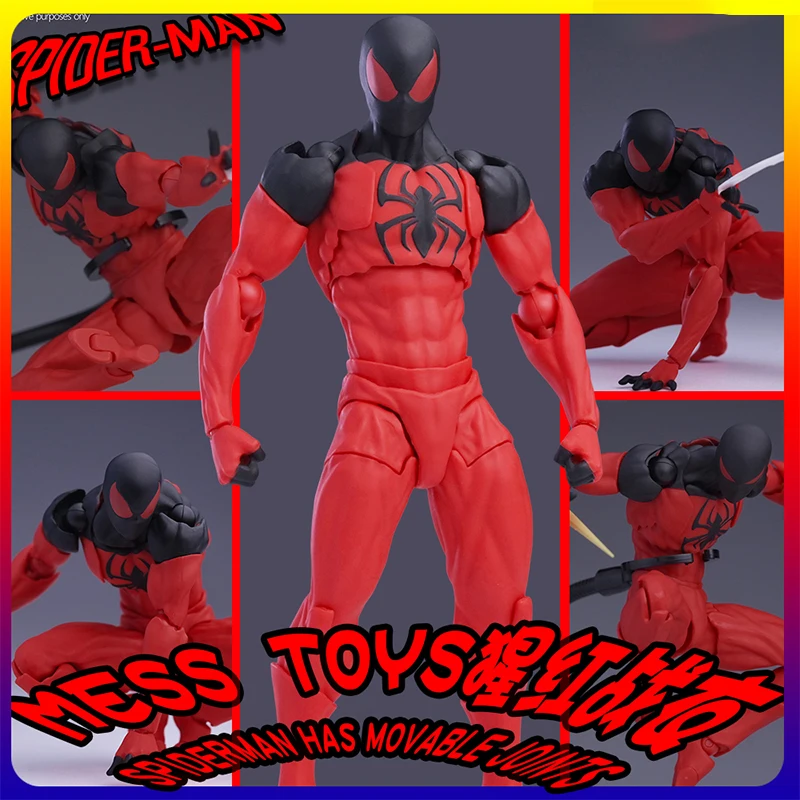 2025 nuevos juguetes de desorden Kane Crimson vecino carmesí Spider Man negro rojo traje de batalla conjunto pieza de mano móvil modelo de juguete