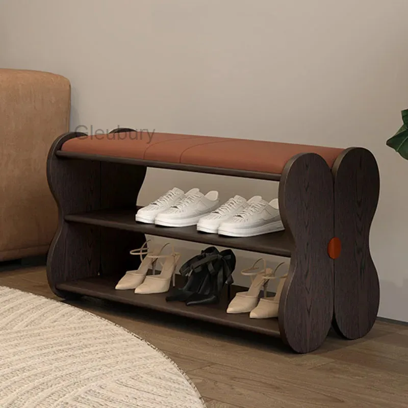 Mobile Relaxing Foot Stool Entryway Modern Hallway Wood Dressers Foot Stool Clear Living Room Tabouret Lounge Suite Furniture