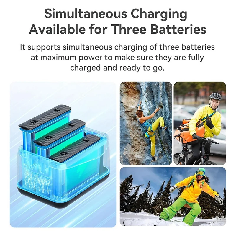 Battery Charger for X5, 3 Slot Battery Charging Station Storage Compartment Accessories (NOT Included Battery)-A74P