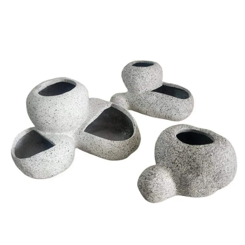 Keramik Aquarium Dekor Felsen Höhle Stein Dekoration Aquarium Zucht Gehäuse Shelter Ornament Pflanzung Tasse Dekorationen Neue