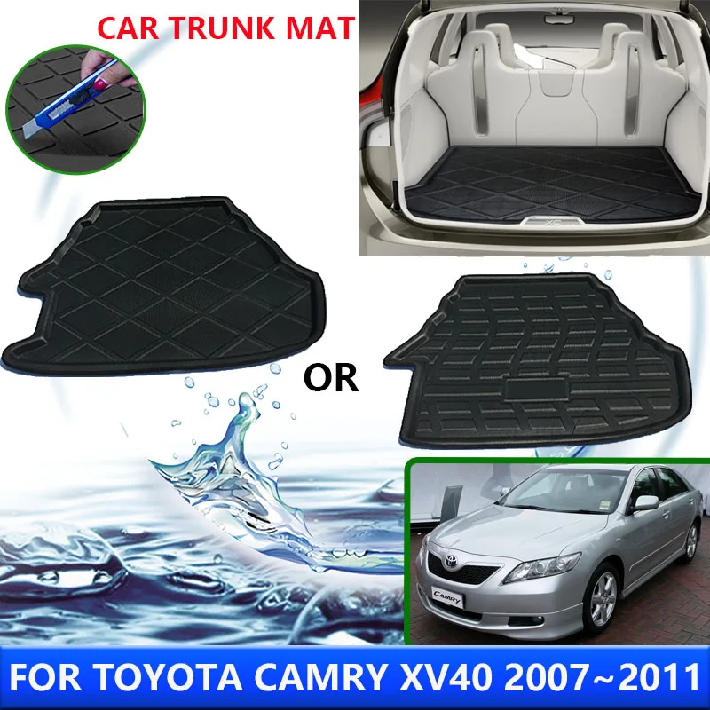 

Защитная накладка на багажник автомобиля для Toyota Camry XV40 2007 ~ 2011 2008 2009, Водонепроницаемая подкладка, противообрастающие коврики, аксессуары