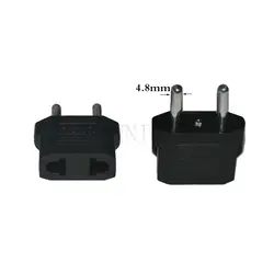 Adaptador de enchufe de CA pequeño, convertidor de viaje para Corea, Rusia, Indonesia, Europa, CN, AU, US a EU, KR, RUS, 4,0mm, 4,8mm