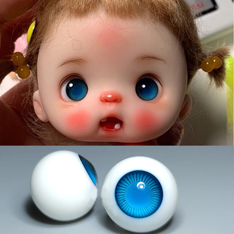 YESTARY Eyes For Toys Obitsu 11 BJD Doll Accessories 1/8 Sparkling Glass Eyeballs 10MM 3D Movable Color Eyes BJD Dolls Eyeballs