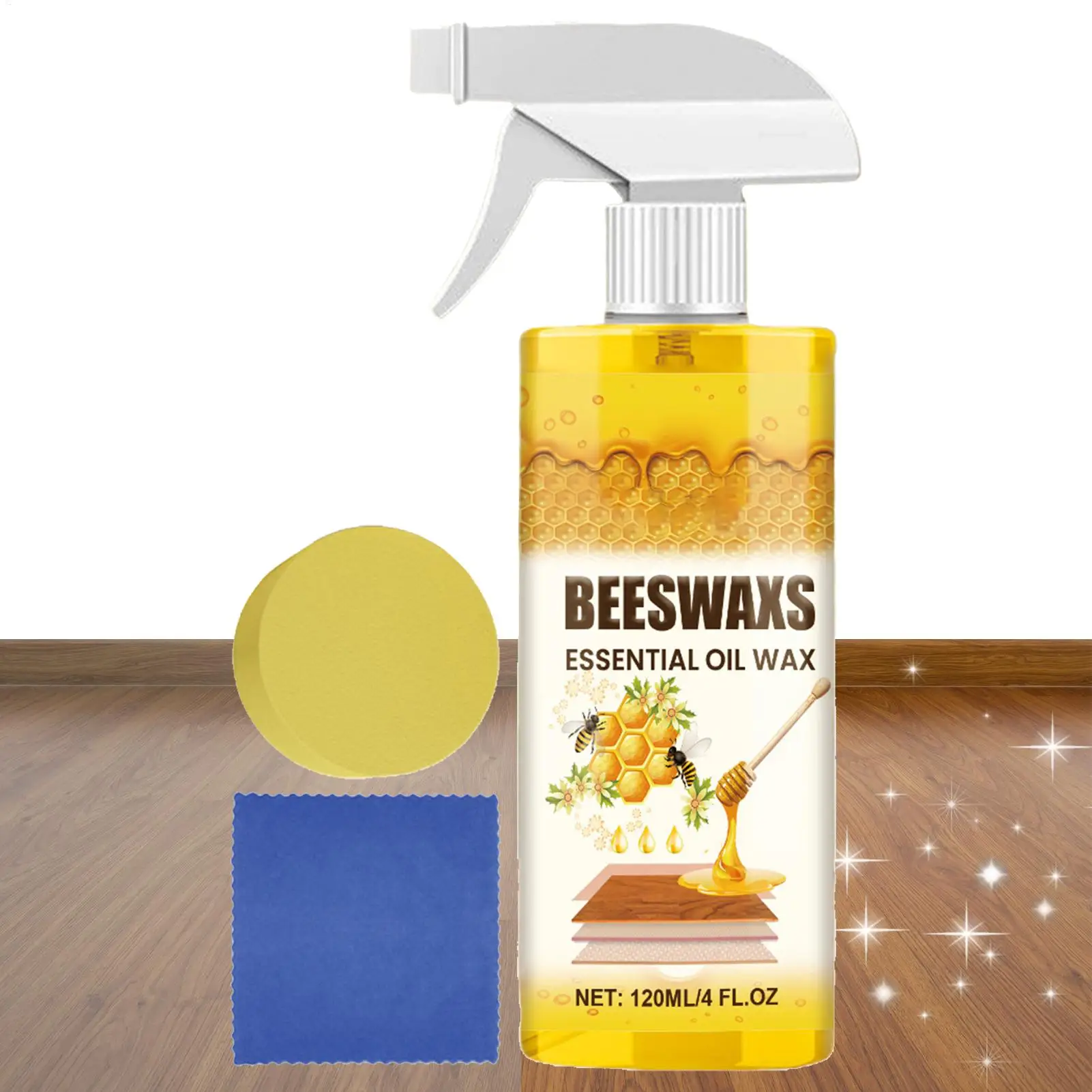 Wood Restorer Spray 120ml  Wood Care Polishing Beeswax Spray Waterproof Multipurpose  Floors Chair Cabinet Furniture Polishing