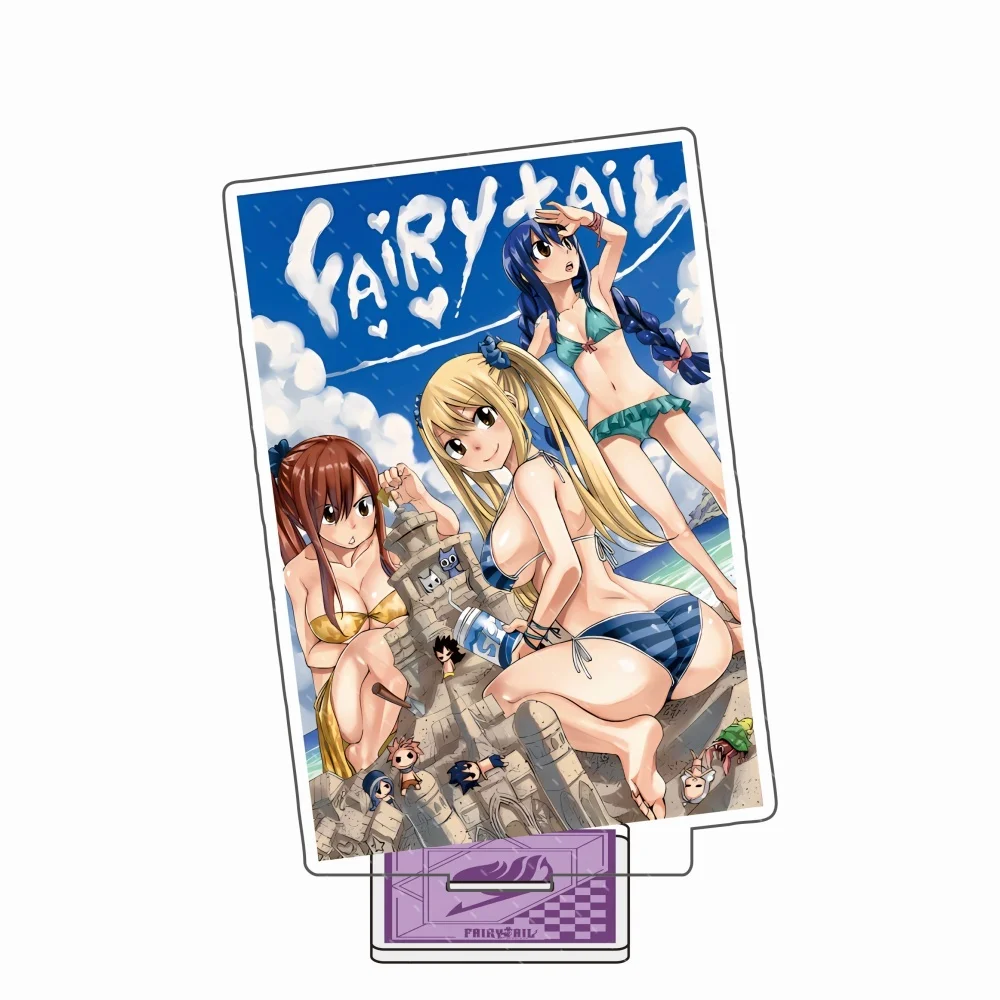 Anime FAIRY TAIL Wendy Marvell Erza Scarlet Lucy Heartfilia Acrylic Stand 15cm keyring Ornaments Figure Stand Halloween Gifts view 3