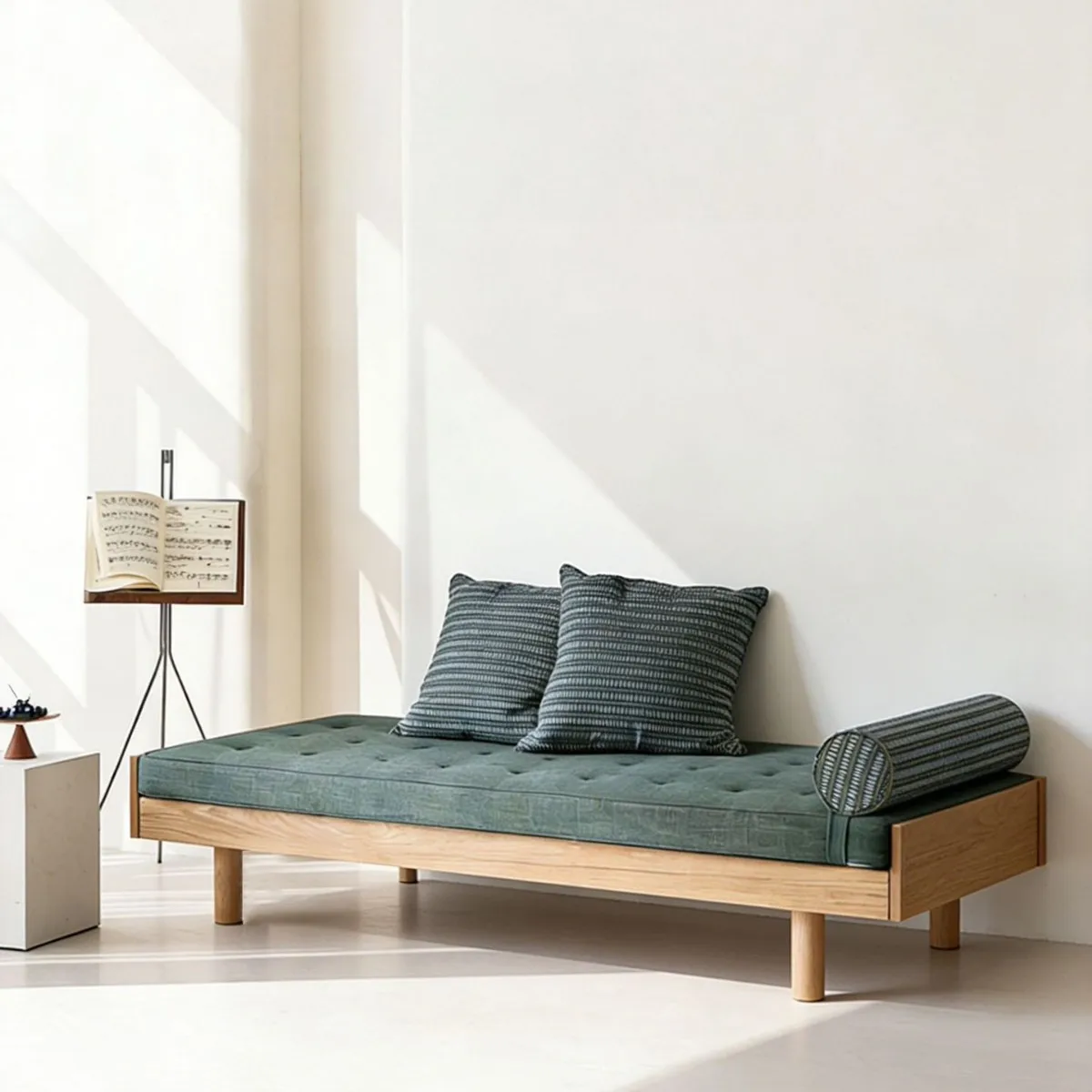 Wabi Sanfeng B & B Hotel Reception Bench Small apartment Solid wood long sofa stool