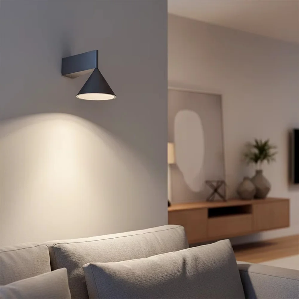 Geometric Cone Wall Lamp Modern Minimalist Creative Advanced Wall Lamp Bedroom Headboard Door Number Background Wall Aisle Lamp