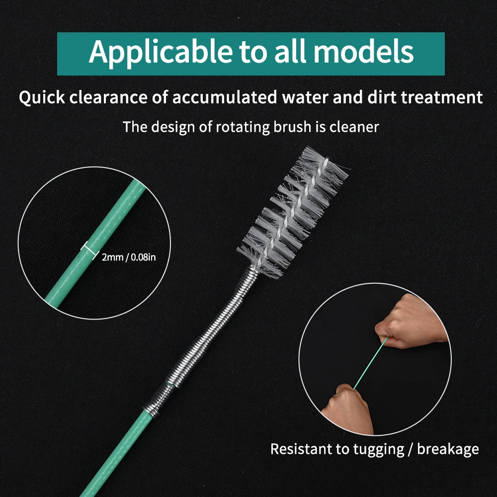 Drain Hole Cleaning Brush Flexible Car Drain Dredge Sunroof Cleaning Scrub Brush Tool Accessories Skylight Drain Pipe Brush