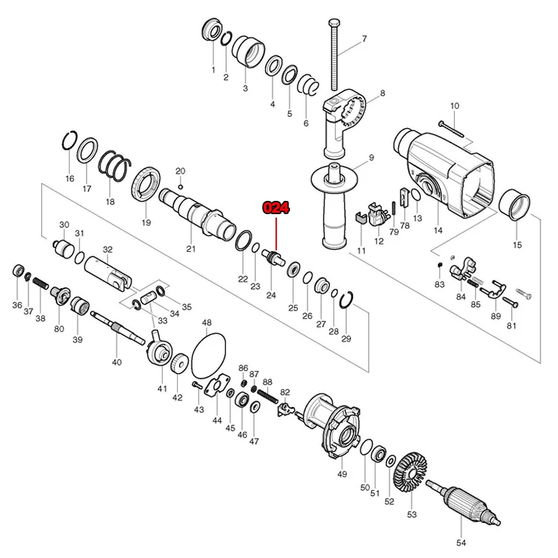Dumping Impact Bolt Set Replace For Makita HR2450 HR 2450 HR2450F HR2440 HR2432 Rotary Hammer  Spare Parts Accessories