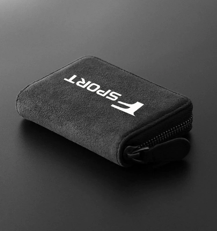 Multi-slot Zipper Card Bag Driver\'s License ID Card Bank Card Coin Wallet For Lexus F-SPORT RX IS ES Metal CT200 Car Accessories