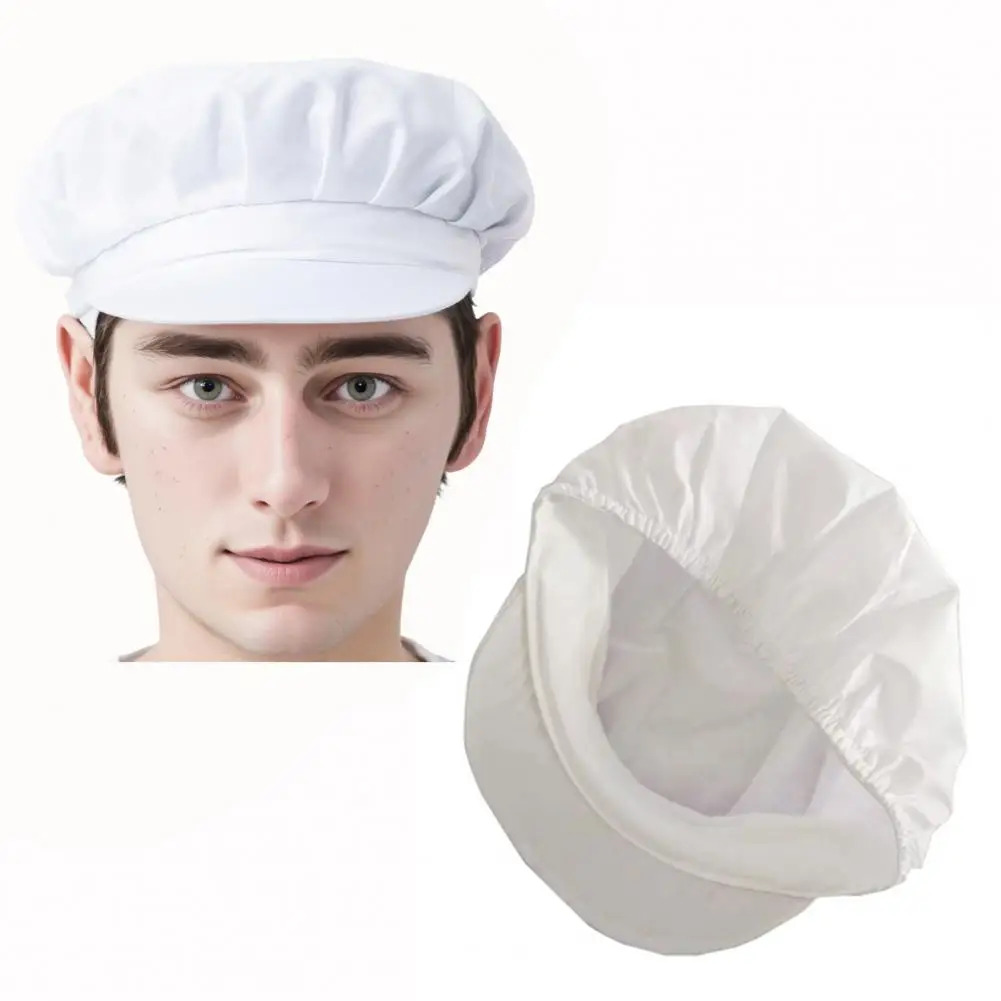

Chef Hat Solid Color Elastic Universal Reusable Cap Dust-Proof Hat Work Kitchen School Street Adjustable Hat Headgear 요리사 모자