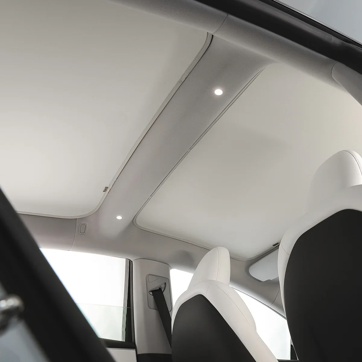 Glass Roof Sunshade for Tesla Model 3 2021-2023 UV Block & Heat Reduction Window Accessories-No Sag Ice-Crystal Cooling Coating
