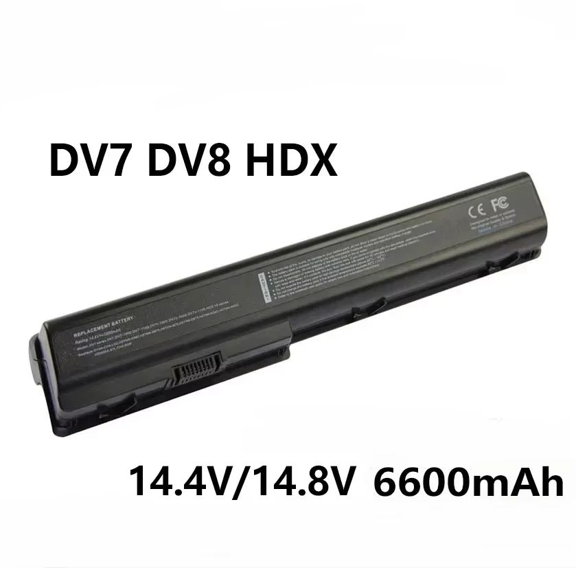 DV7 DV8 14.4V 6600mAh Laptop Battery For HP HDX X18 HSTNN-XB75 HSTNN-DB75 HSTNN-OB75 480385-001 464059-141 DV7-1130US