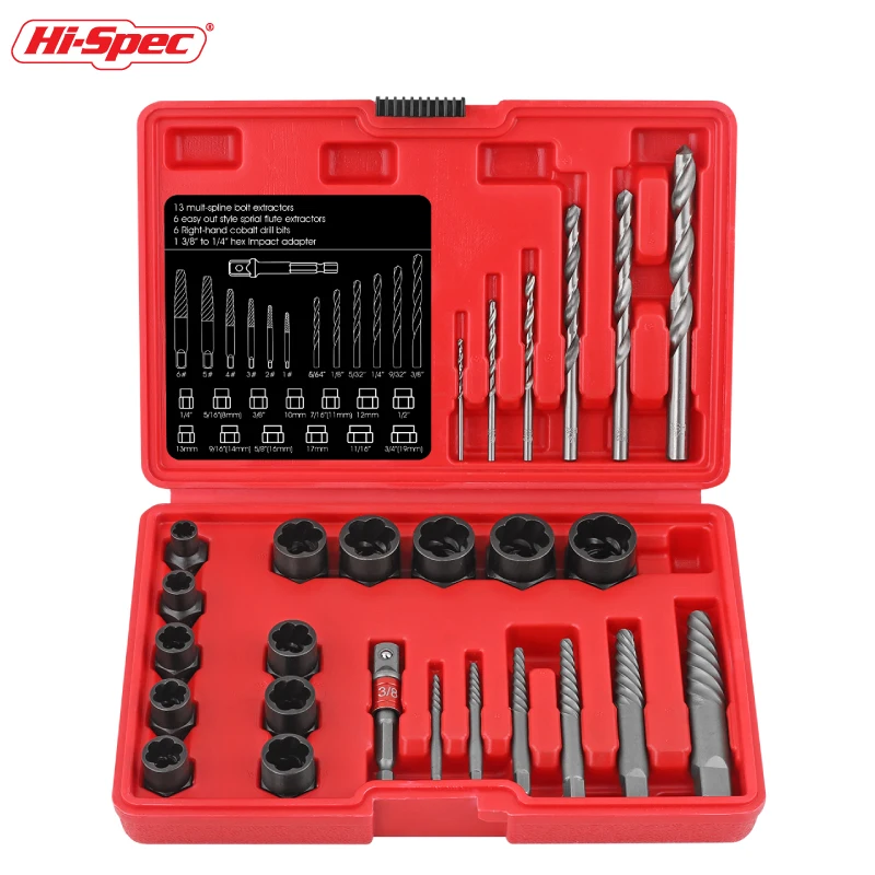 Extract Broken Bolts Easily: Hex Adapter, Nut Remover Set for Quick Removal