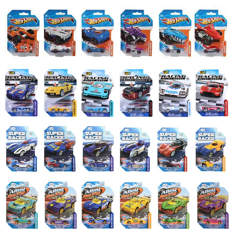 Alloy HOT WHEE Car Model 1:64 Inertia Alloy Sports Car Racing Alloy Toy Car Model Metal Die-cast Toys Boy Gifts