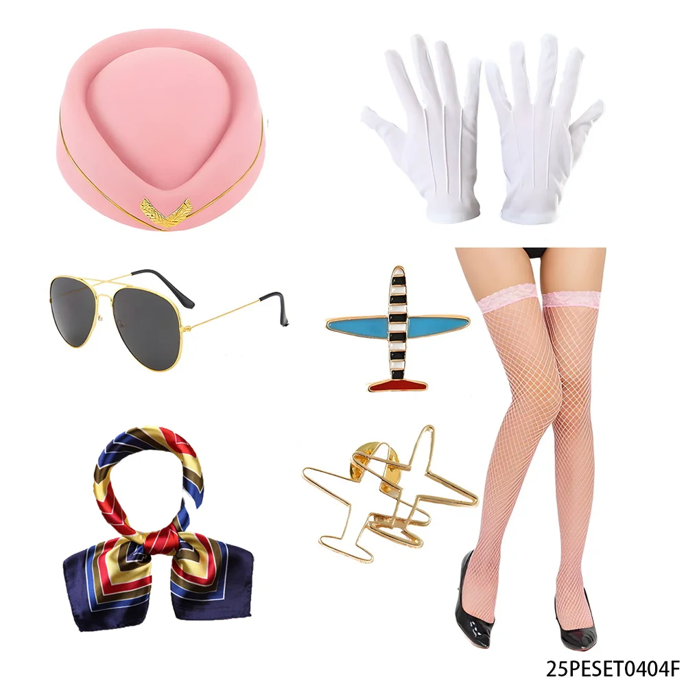 PESENAR Accessoires vestimentaires pour agents de bord : équipés de chapeaux pour agents de bord, foulards, etc. adapté à la fête de jeu de rôle