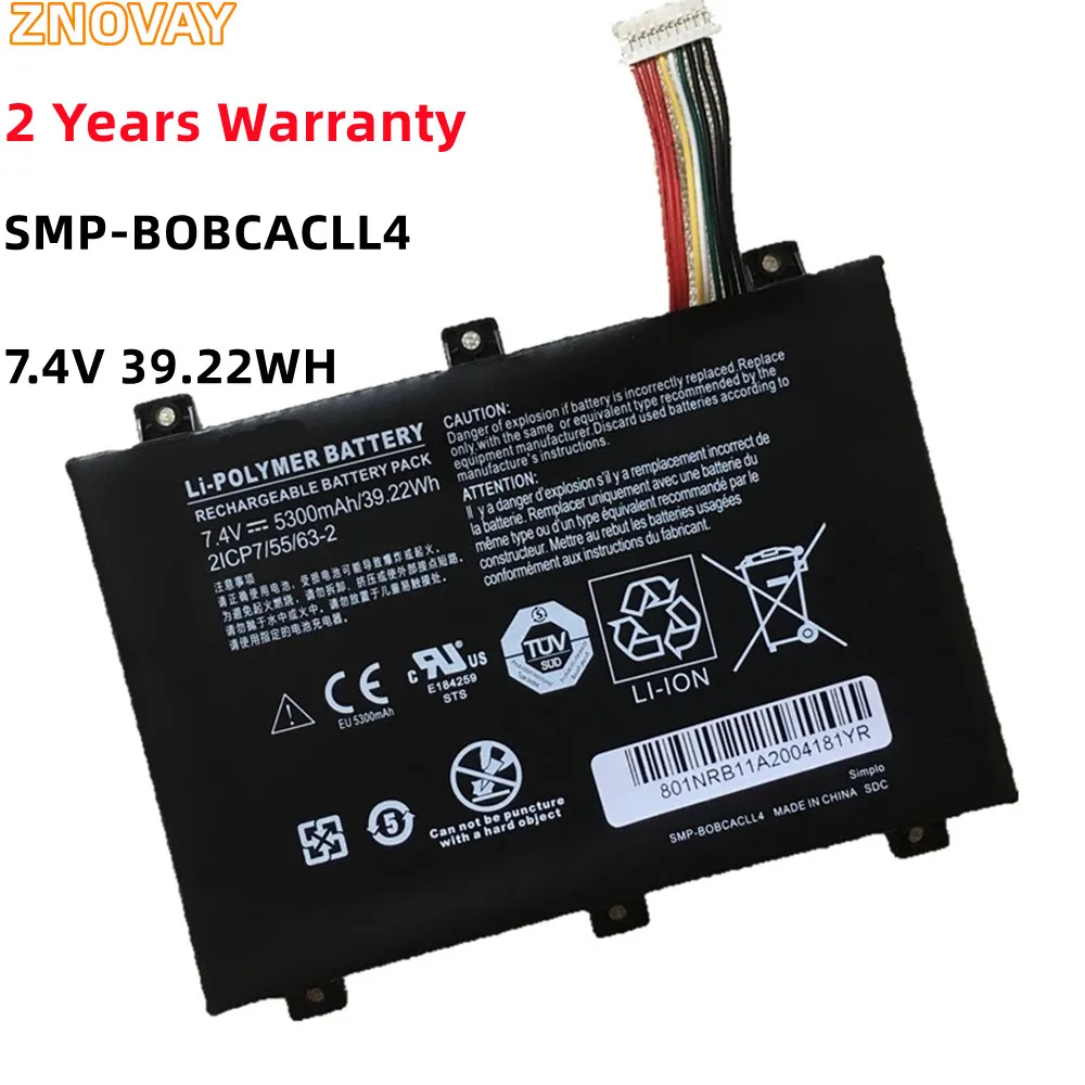 

ZNOVAY 39.22WH SMP-BOBCACLL4 2ICP7/55/63-2 Laptop Battery For Xplore XSlate B10 IX101B2 D10 iX101B1 Rugged Tablet SMPSBINTL