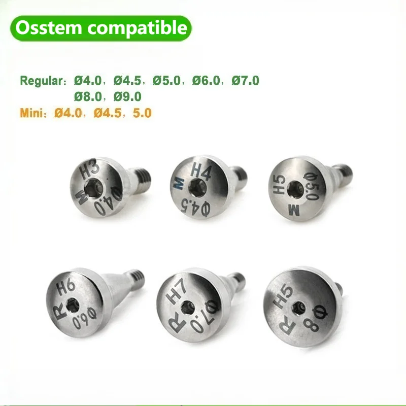 20Pcs Titanium Healing Abutment Compatible with Osstem System Dental Healing Cap