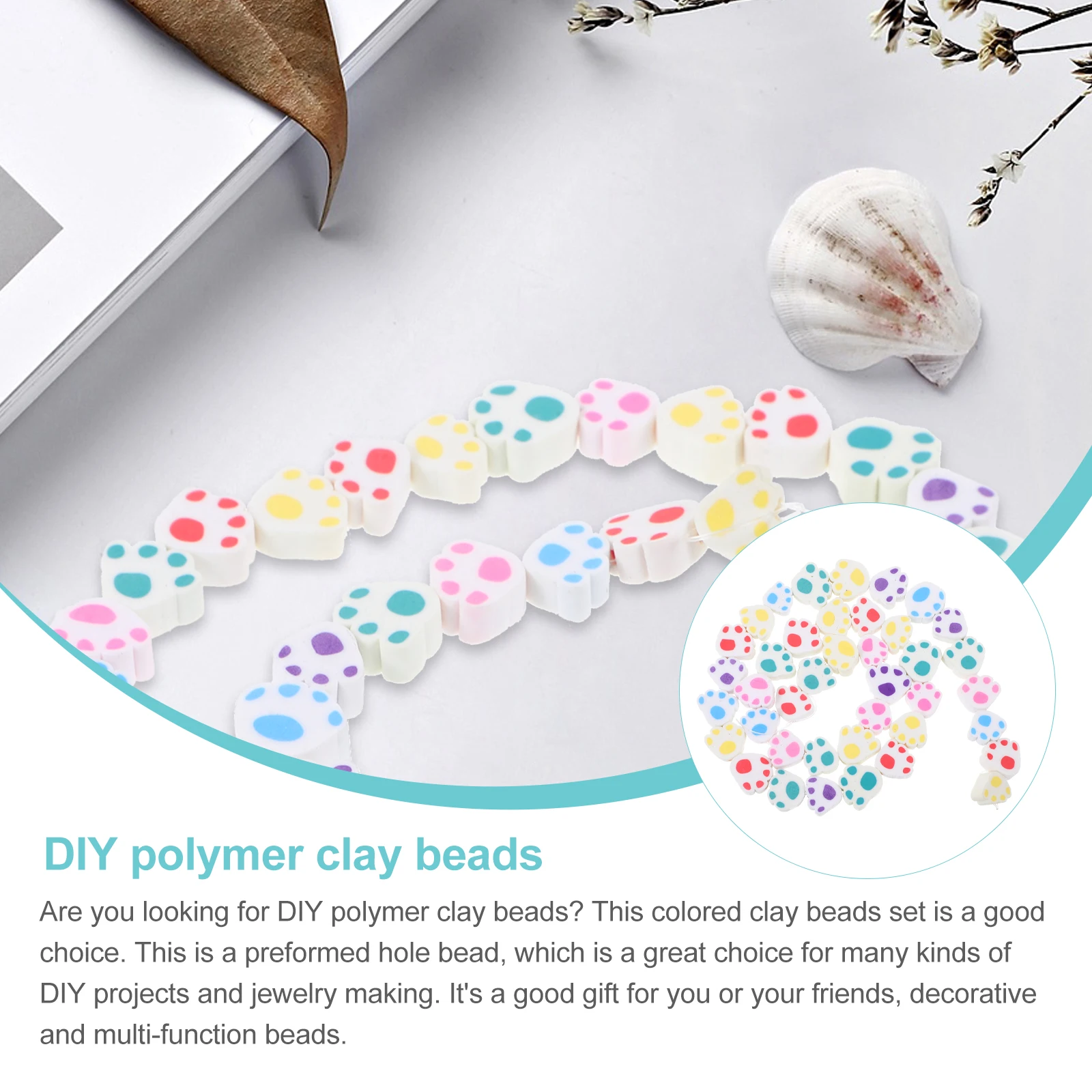 

Clay Beading Material 32# Footprint 10mm Polymer Colored Small Loose Beads Jewelry Accessories Crafts DIY Supplies