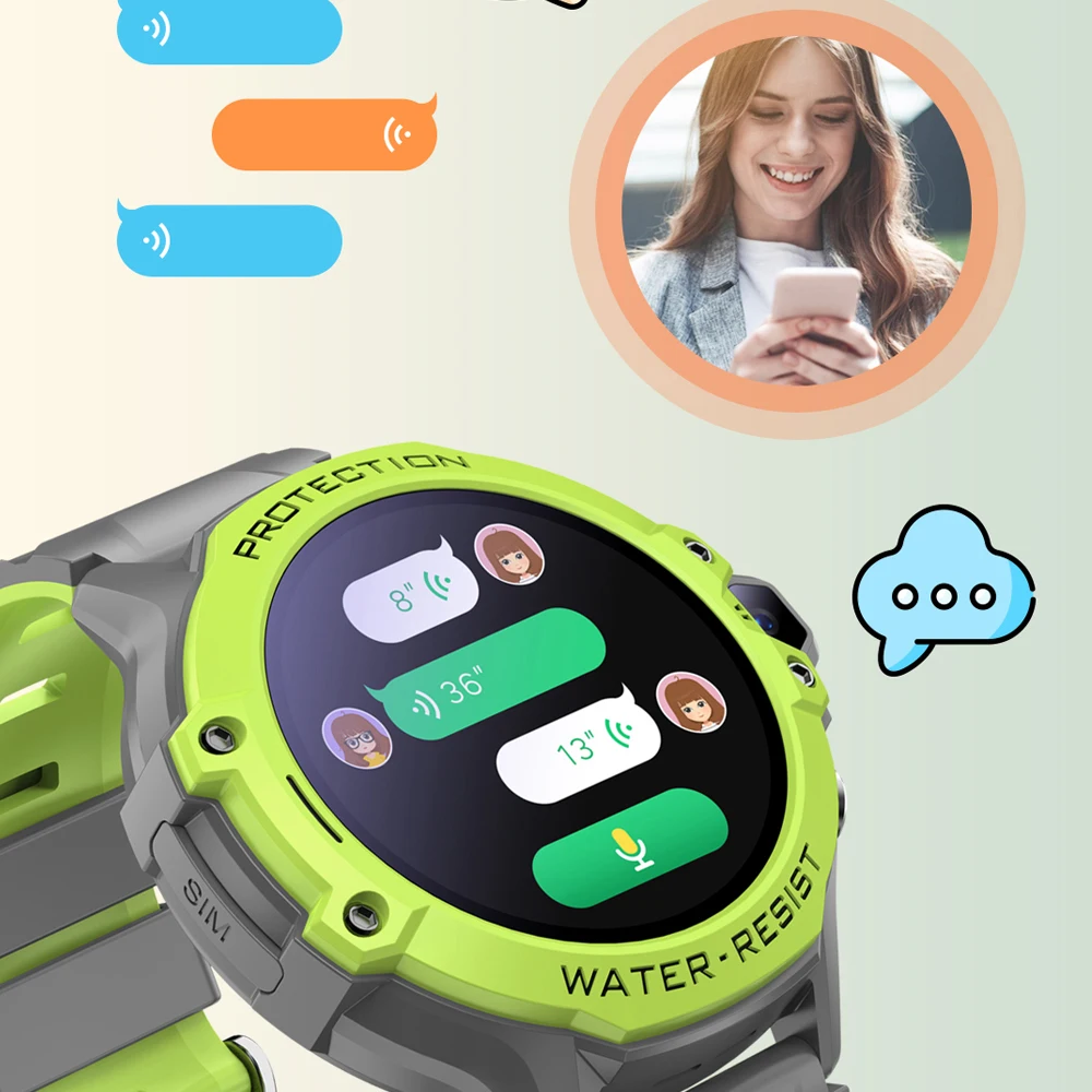 VALDUS 2025 New VK55 Kids Watch GPS SOS Call With 0.3 Mpix Camera 4G SIM Card Children Waterproof Smartwatch For Boys Grils Gift