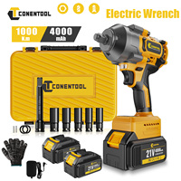 CONENTOOL 1000N.M Torque Brushless Electric Impact Wrench 1/2 inch Cordless Wrench Screwdriver Power Tool For Makita 18V Battery