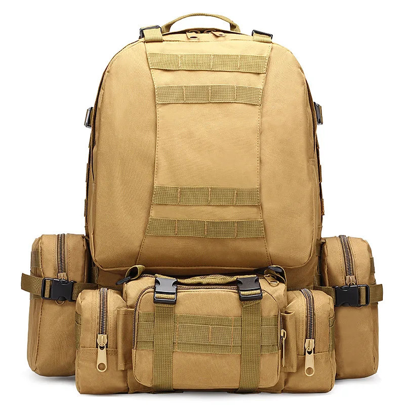 Imagem -02 - Outdoor Impermeável Tactical Camuflagem Mochila Mens Camping Equipment Caminhadas Mochila Bolsa Militar 50l em 1