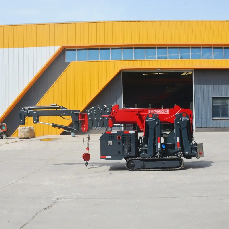 Rubber Tracked 5t Mini Crawler Crane Four Outriggers Mobile Lifting Equipment For Limited Space Engineering Maintenance