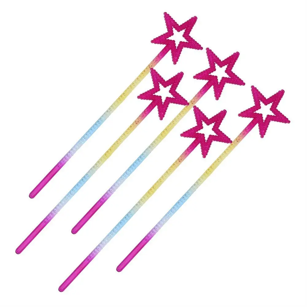 Cosplay Props Five Pointed Star Princess Sticks Golden Silver Role-playing Fairy Wand 13 Inches Festival Star Wand Girls Costume