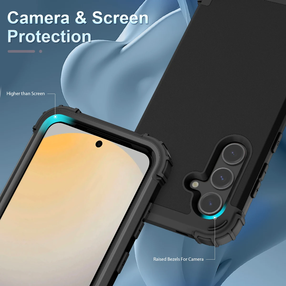 Heavy Duty Hybrid Sturdy Armor Defender High Impact Shockproof Protective Case For Samsung Galaxy S24 FE 5G Cover 2024