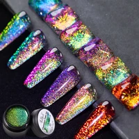 Esmalte de Uñas en Gel con Escamas Camaleónicas AWStorG, Color Primavera, Lentejuelas Brillantes, Esmalte de Gel UV, Decoración de Uñas, 5 ml