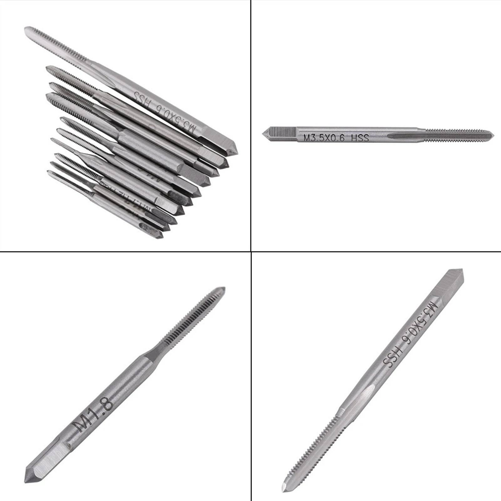 10pcs Mini M1 to M3.5 Machine Hand Tap Thread Wire Tapping Threading Taps