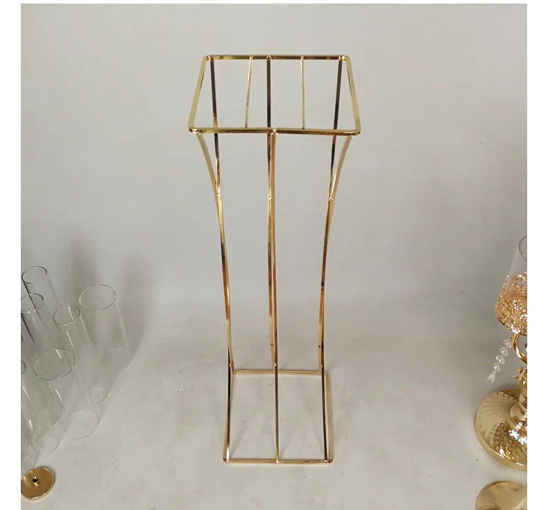 4pcs Metal Electroplating Flower Stand, Road Lead, Hotel, Restaurant, Home Furnishing, Vase Ornament