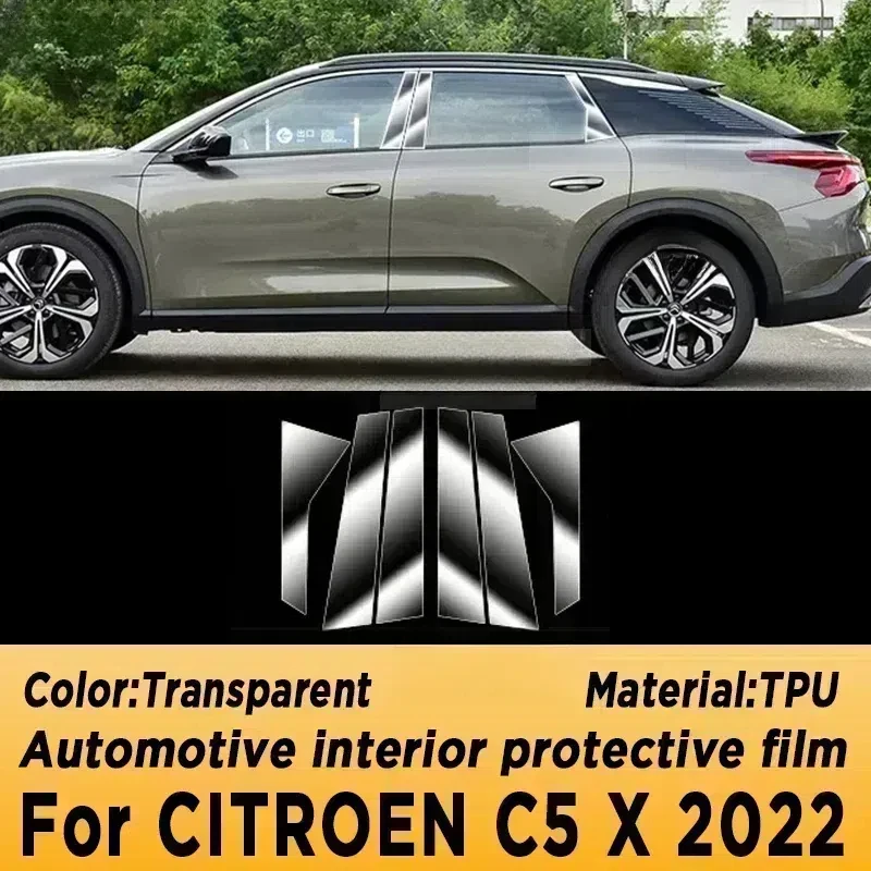 

For CITROEN C5 X 2022 Gearbox Panel Dashboard Navigation Automotive Interior Protective Film TPU Anti-Scratch Sticker Protect