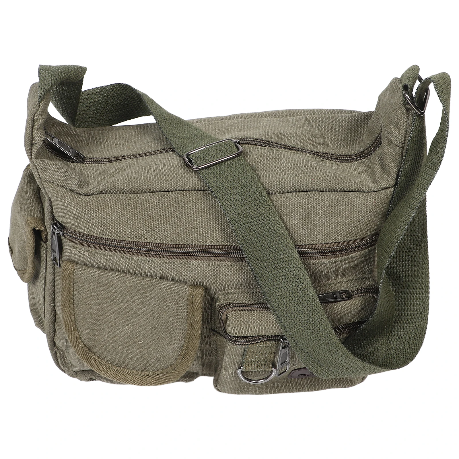 

Business Postman Bag Men Shoulder Canvas Handbag Casual Messenger Hobo Crossbody Large Pockets Adjustable Straps Durable
