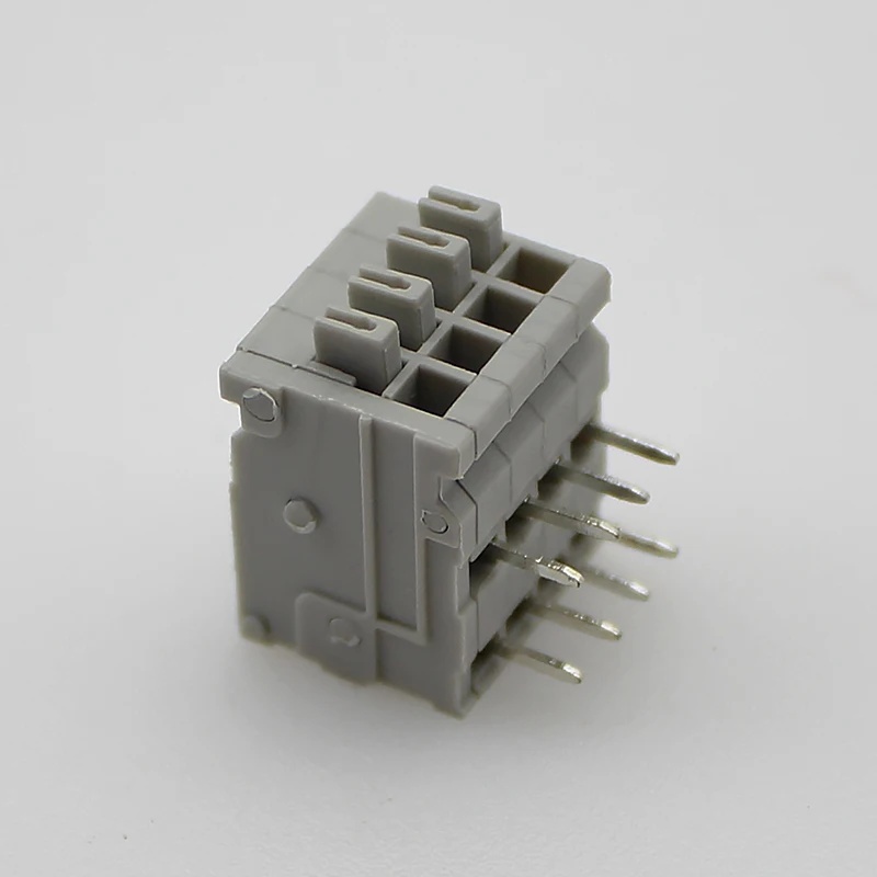 Grey 100PIN DG211R spring terminal block 2P 3P 4Pconnector 2.54MM pitch kf141AR screwless terminals Right angle