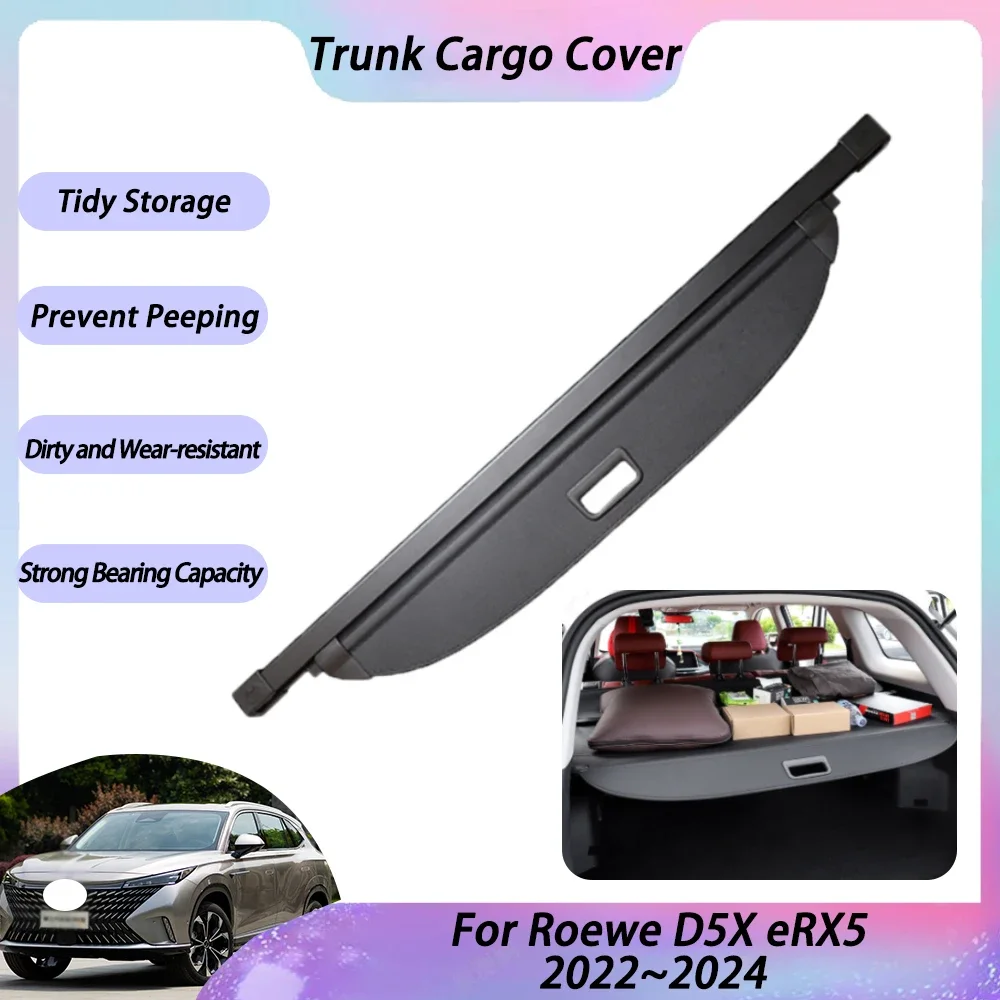 

Rear Trunk Cargo Cover For Roewe D5X eRX5 2022 2023 2024 Car Storage Luggage Privacy Shield Shades Partition Board Accessories