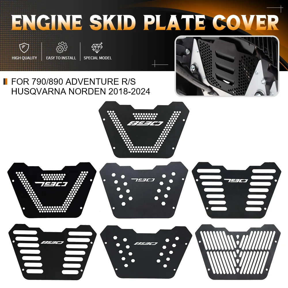 

For 790/890 Adventure R/S Husqvarna Norden 2018-2023-2024 Motorcycle Engine Guard Bashplate Cover Crap Flap Engine Skidplate