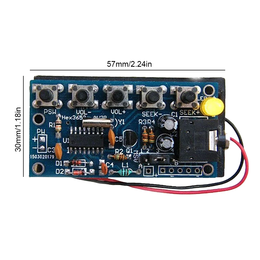 Kits eletrônicos DIY PCB Módulo receptor de rádio FM estéreo sem fio Kit de rádio FM sem fio