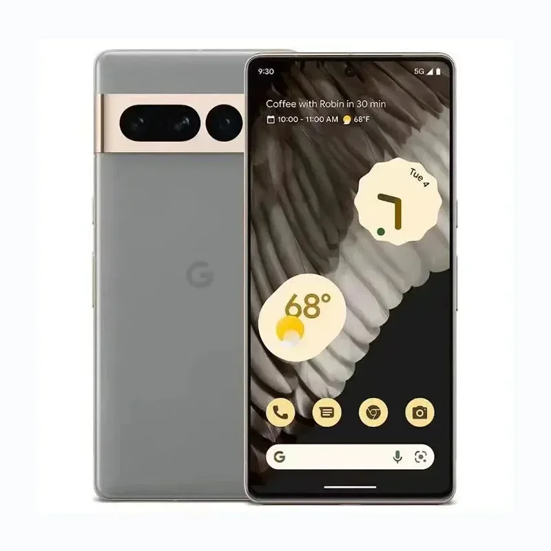 هاتف GooglePixel 7 PRO 7pro الذكي 5G CPU دقة Google Tensor 3120x1440px بطارية 6.7 بوصة 5003 مللي أمبير في الساعة هاتف مستعمل