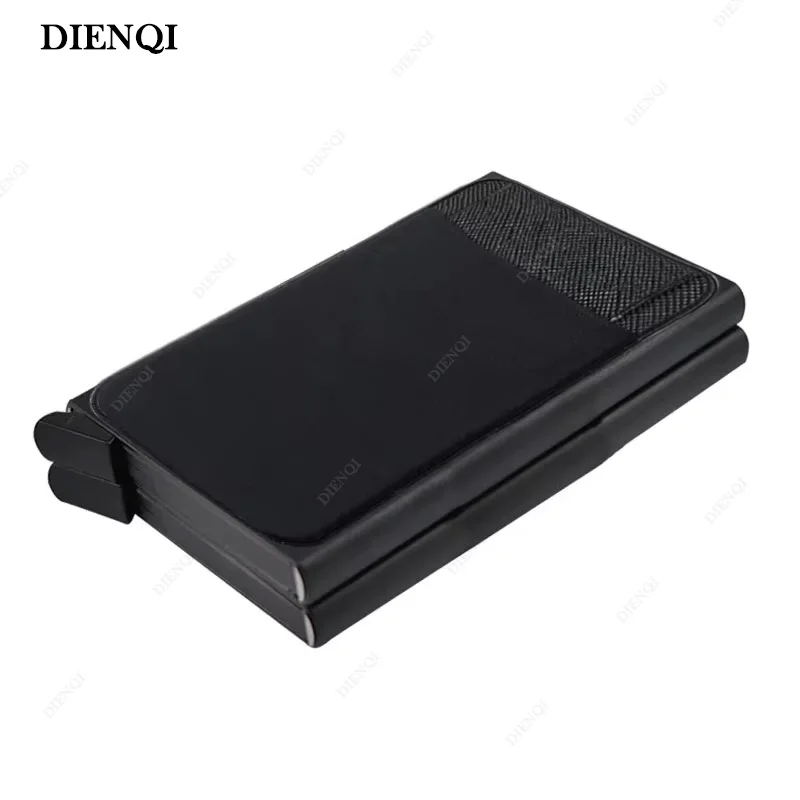 

Double Metal Case Pop Up Card Holder Anti Rfid Blocking Aluminium Men Wallets Male Magic Smart Wallet Small Minimalist Walet