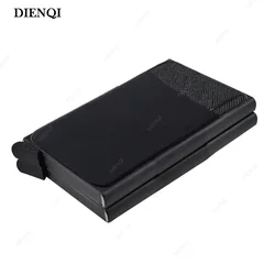 남성용 더블 메탈 케이스 팝업 카드홀더, RFID 차단 방지 알루미늄 지갑, 남성용 매직 스마트 지갑, 소형 미니멀리스트 지갑