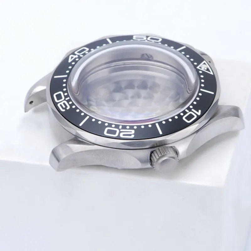 Watch Modify Parts 42mm Titanium Material Aluminum Bezel Sapphire Glass Watch Case Suitable For NH35/36 Automatic Movement 20Bar