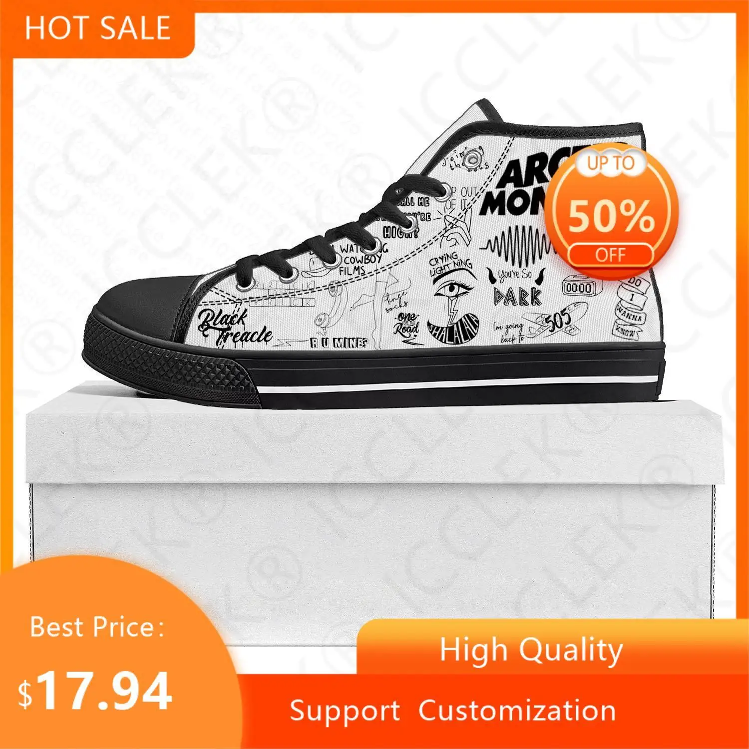 Arctic Monkeys Rock Band Pop Hohe Top Hohe Qualität Turnschuhe Frauen Der Männer Teenager Leinwand Sneaker Casual Paar Schuhe Schuh