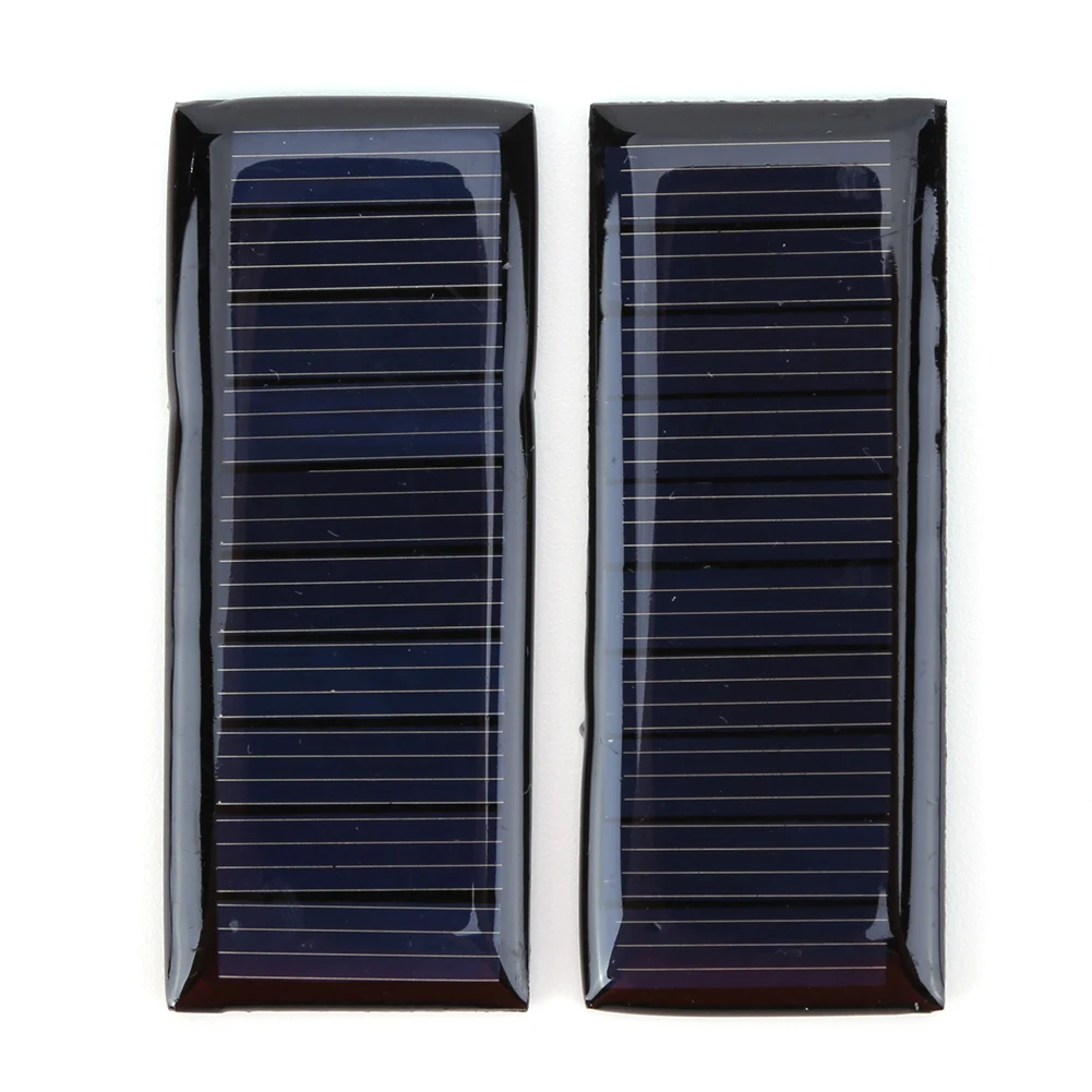 1/2 Pcs Small Solar Power Panel 5V 0.23W 45MA Micro Solar Charger Panel 58*23MM Polysilicon for 3.7V Solar /LED Light